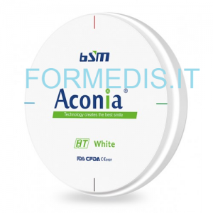 DISCO IN OSSIDO DI ZIRCONIO ACONIA DISC HT DIAM. 98 CON SPALLA H. 14 BIANCO